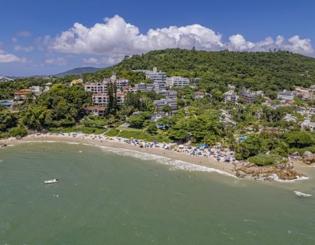 Vista aérea Praia de Canajurê, Canasvieiras, Florianópolis - SC